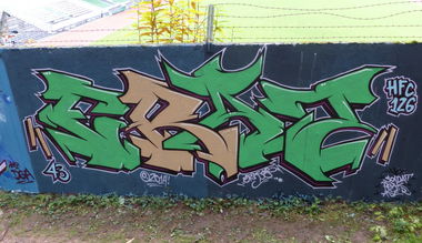 Graffiti Wall in Homburg - Photo by ERAS43 - ERAZER, 43, HFC (2014)