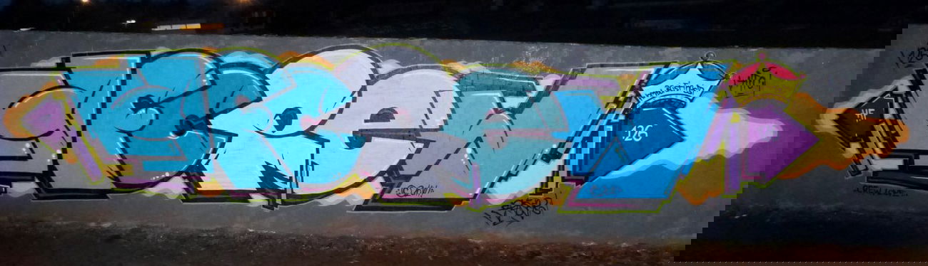 Graffiti Wall in Homburg - Photo by ERAS43 - Homburg's, Finest, Crew (2014)
