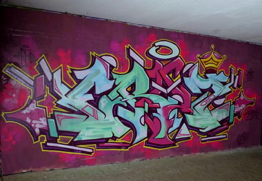 Graffiti Wall in Homburg - Photo by ERAS43 - ERAZ, 43, HFC (2014)