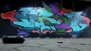 Graffiti Wall in Homburg - Photo by ERAS43 - ERAZ, E43, HFC (2014)