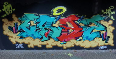 Graffiti Wall in Homburg - Photo by ERAS43 - ERAZ, 126KRU, HFC (2014)