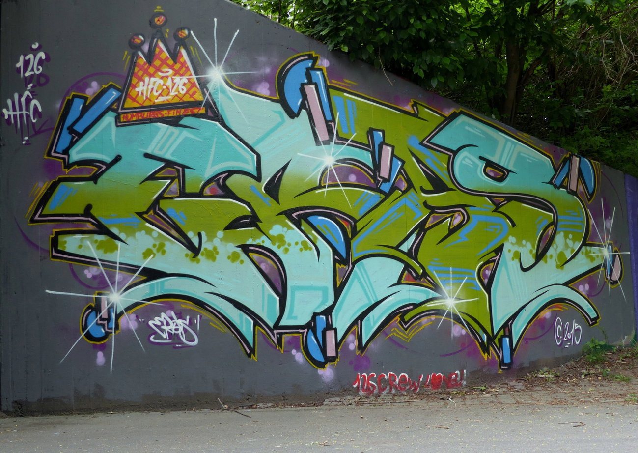 Graffiti Wall - Photo by ERAS43 - ERASER, 126KRU, HFC (2015)