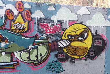 Graffiti Wall - Photo by ERAS43 - Smiley, WAS, ISSEN (2015)