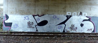 Graffiti Bombing in Homburg - Photo by ERAS43 - 126, CREW, HFC (2013)