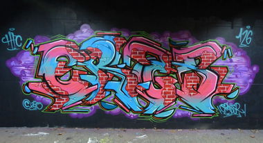 Graffiti Wall in Homburg - Photo by ERAS43 - ERASER, 43, HFC (2015)