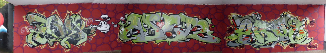 Graffiti Wall - Photo by ERAS43 - TOXIK, ASER, ERAZ (2015)