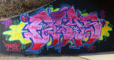 Graffiti Wall in Homburg - Photo by ERAS43 - ERASER, 43, HFC (2015)
