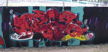 Graffiti Wall - Photo by ERAS43 - ERASER43, HFC, 126kru (2015)