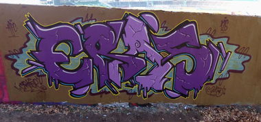 Graffiti Wall in Homburg - Photo by ERAS43 - ERASER, 43, HFCREW (2015)