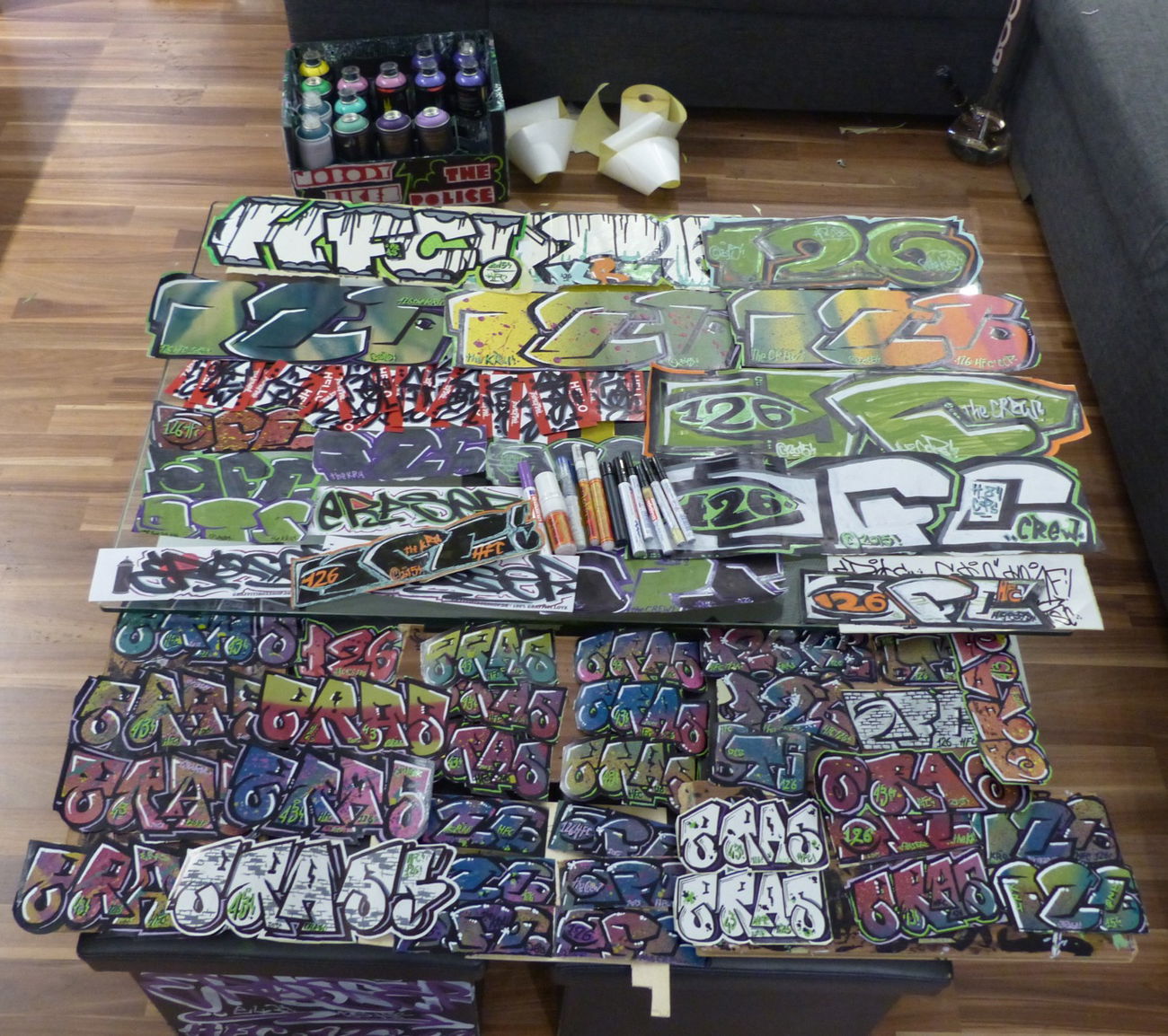 Graffiti Artwork - Photo by ERAS43 - ERASER43, HFC, 126kru (2015)