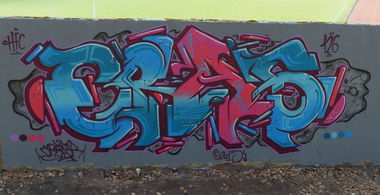 Graffiti Wall in Homburg - Photo by ERAS43 - ERASER, 43, HFC (2015)
