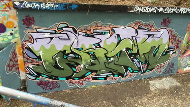 Graffiti Wall in Berlin  - Photo by ERAS43 - Eras43, HFC, OTS (2016)