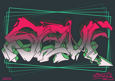 Graffiti Wall - Photo by ESWO - Digital, Sketch (2019)