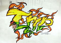 Graffiti Sketch in Duri Riau Indonesiia - Photo by Eater (2017)