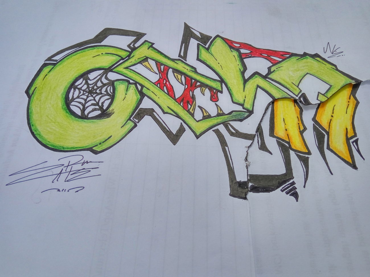 Graffiti Sketch - Photo by Eater (2017)