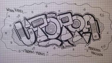 Graffiti Sketch - Photo by Eckort - Utopia (2014)