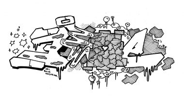 Graffiti Sketch - Photo by EcoetwO - puzzle, simple, mixed (2013)