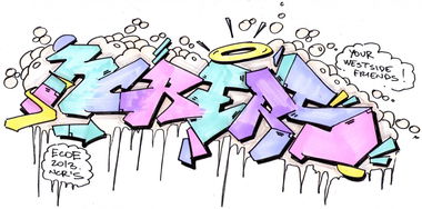 Graffiti Sketch - Photo by EcoetwO - simple, style, west (2013)