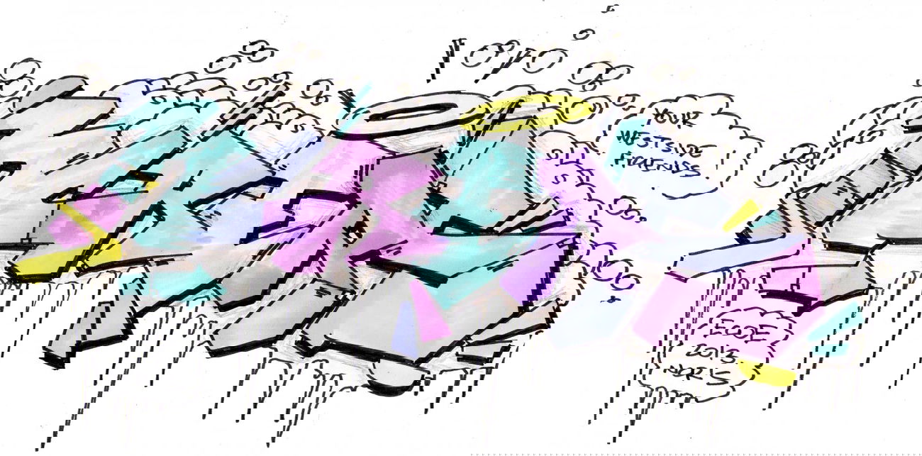 Graffiti Sketch - Photo by EcoetwO - simple, style, west (2013)