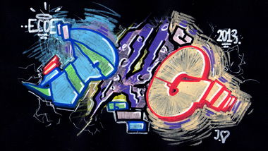 Graffiti Sketch - Photo by EcoetwO - graffiti, colorful, simple (2013)