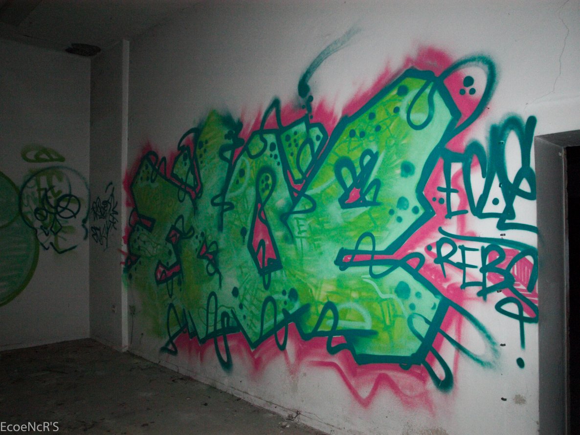 Graffiti Wall - Photo by EcoetwO - green, simple, red (2013)