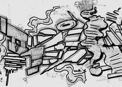 Graffiti Sketch - Photo by EcoetwO - rock, battle, streetpins (2013)