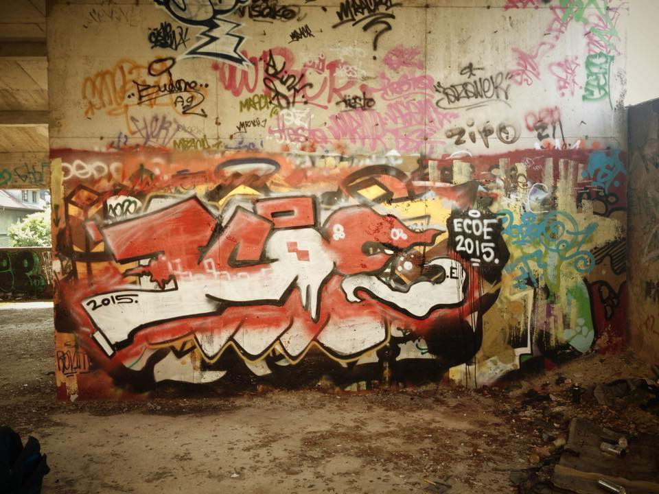Graffiti Wall - Photo by EcoetwO - croatia, zagreb, wien (2015)
