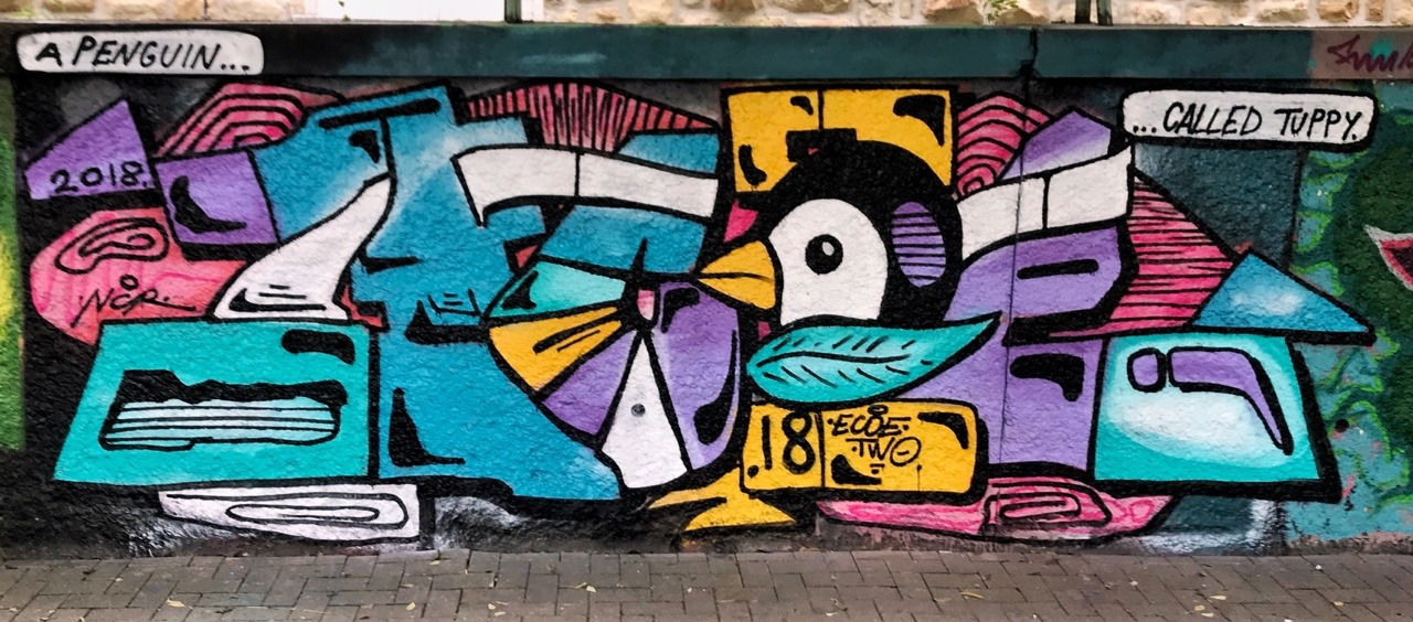 Graffiti Wall - Photo by EcoetwO - penguin (2018)