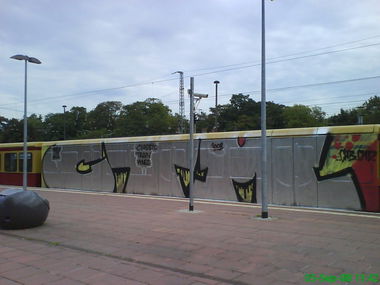 Graffiti Train in Berlin - Photo by Edding - CTM, CHB, CMD