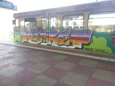 Graffiti Train in Berlin - Photo by Edding - Rocket, HACF, LTN (2013)