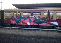 Graffiti Train in Berlin - Photo by Edding - Acid (2012)