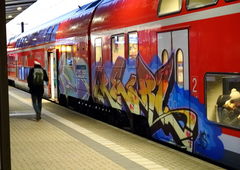 Graffiti Train in Dresden - Photo by Egalist - Kerl, Roks, Pius (2014)