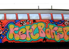 Graffiti Train in Dresden - Photo by Egalist - Dresden, WC, Wholecar (2015)