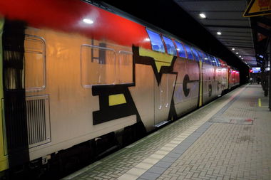 Graffiti Train - Photo by Egalist - BGS, EVG, Dresden (2014)