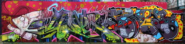 Graffiti Wall in Dresden - Photo by Egalist - Wok, Eraze, IAC
