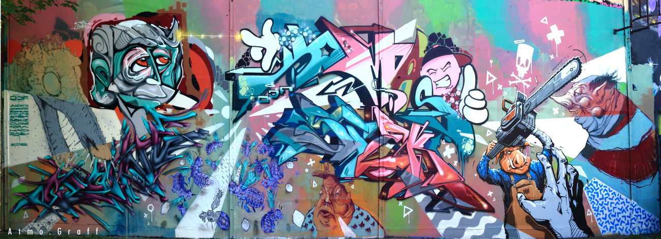 Graffiti Wall in Dresden - Photo by Egalist - Graffiti, Jam, Dresden (2015)
