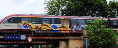 Graffiti Train in Dresden - Photo by Egalist - Graffiti, Dresden, SBS (2015)
