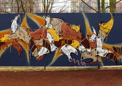 Graffiti Wall in Dresden - Photo by Egalist - Hall, Dresden, Graffiti (2015)