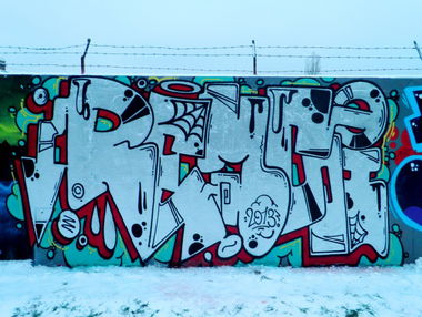 Graffiti Wall in Budapest - Photo by EightySeven - Remsi (2013)