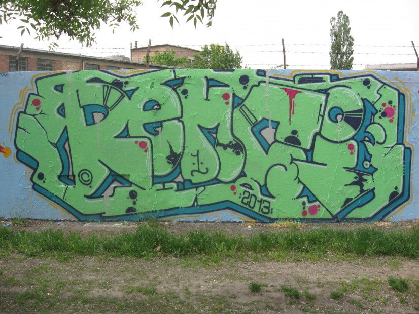 Graffiti Wall in Budapest - Photo by EightySeven - Remsi (2013)