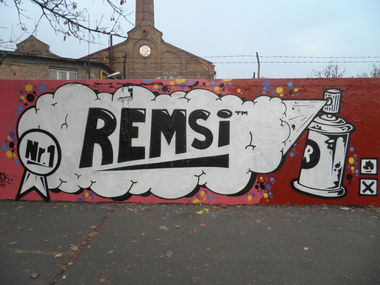 Graffiti Wall in Budapest - Photo by EightySeven - Remsi (2012)