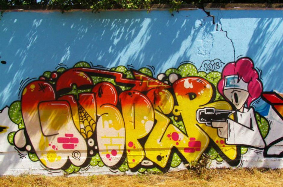 Graffiti Wall in Debrecen - Photo by EightySeven - Gosper (2013)