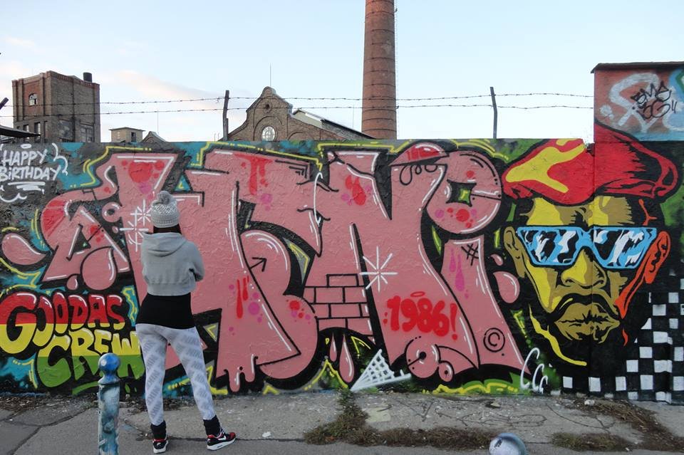 Graffiti Wall in Budapest - Photo by EightySeven - Happy, Birthday (2013)