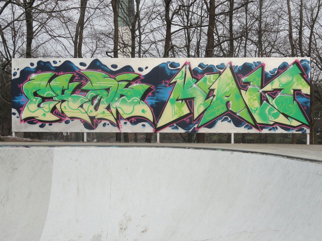 Graffiti Wall in Kiel - Photo by EkanP4F - Kalt, Ekan, P4F (2018)