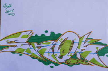 Graffiti Sketch - Photo by EkanP4F - Snake, DK, P4F (2015)