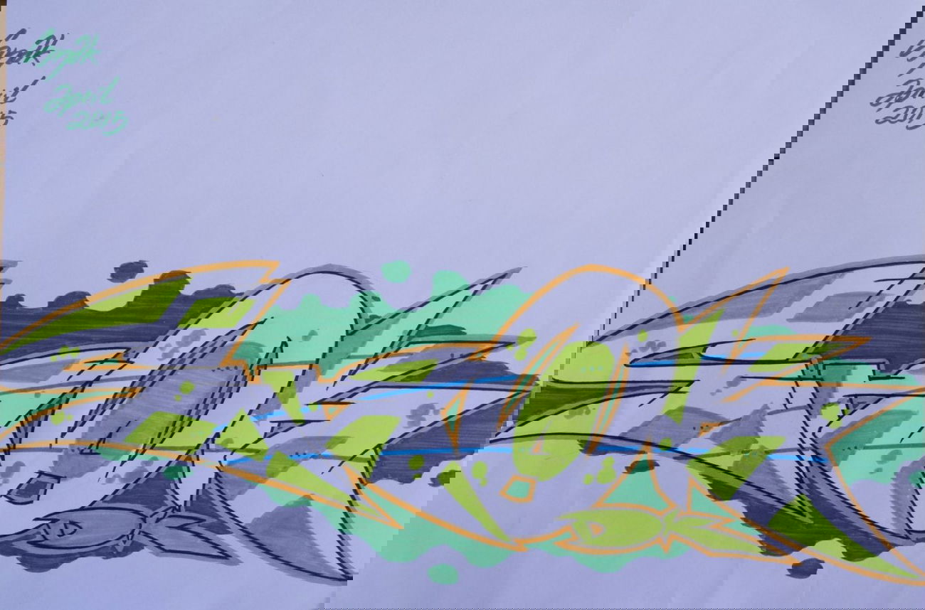 Graffiti Sketch - Photo by EkanP4F - Snake, DK, P4F (2015)