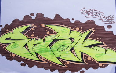 Graffiti Sketch - Photo by EkanP4F - Snake, P4F, DK (2015)