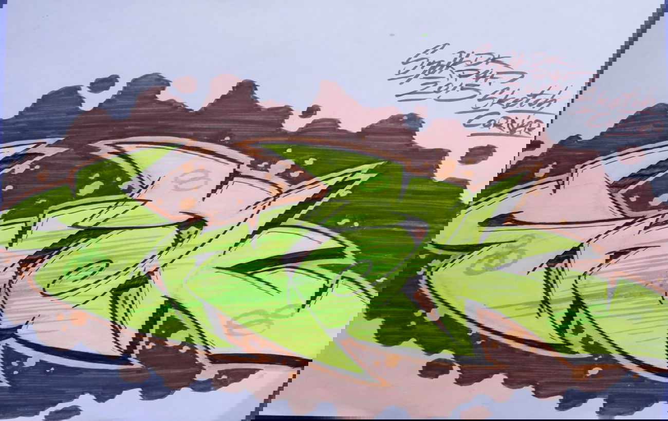 Graffiti Sketch - Photo by EkanP4F - Snake, P4F, DK (2015)