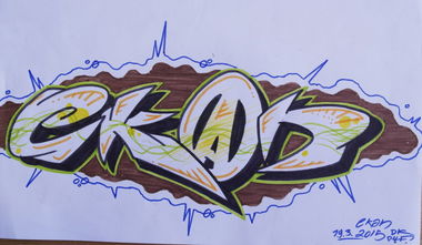 Graffiti Sketch - Photo by EkanP4F - DK, P4F, Ekans (2015)