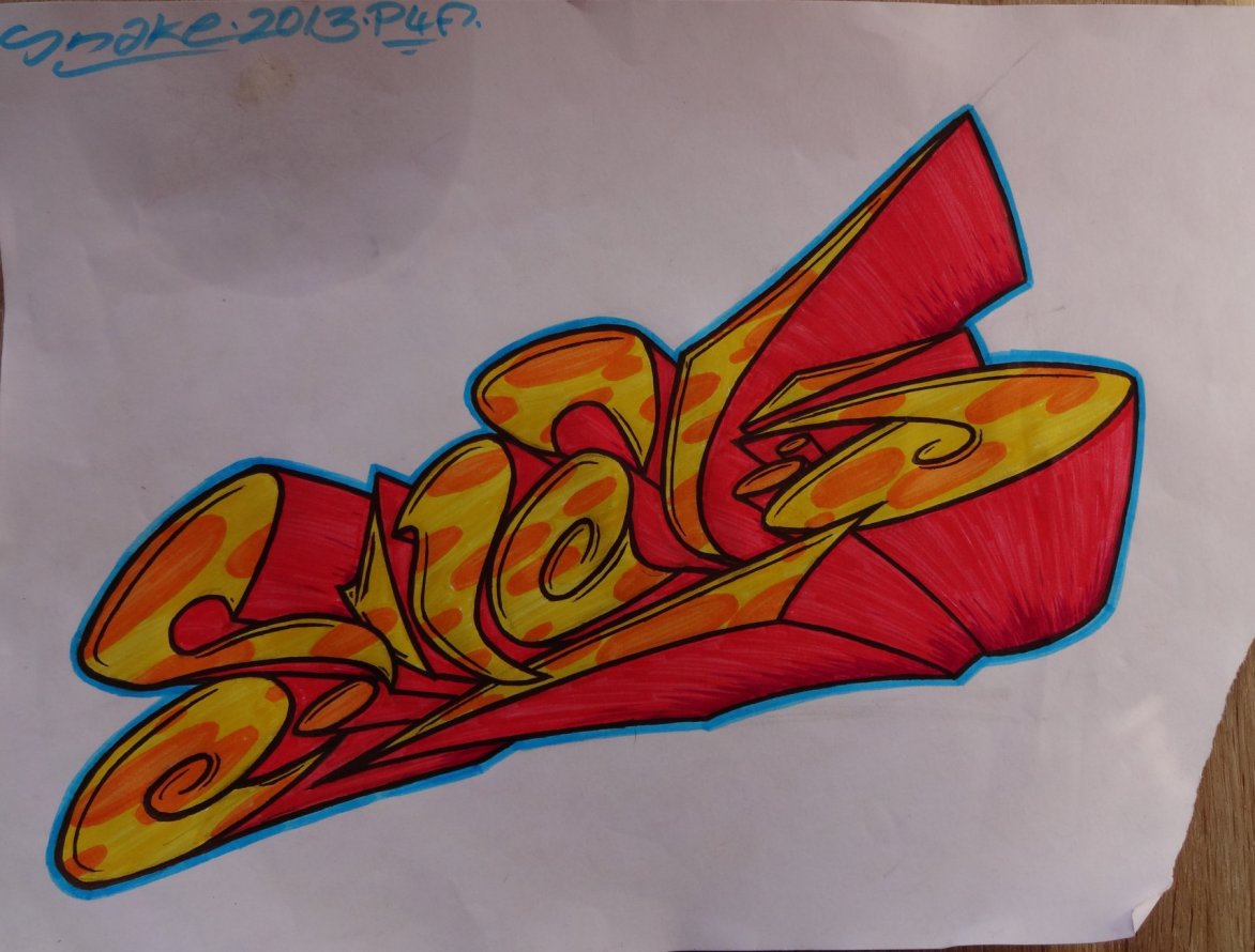 Graffiti Sketch - Photo by EkanP4F - snak, snake, p4f (2013)